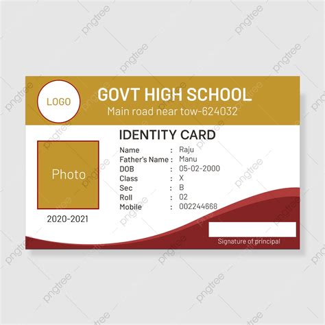 High School Id Card Template – Cardtemplate.my.id