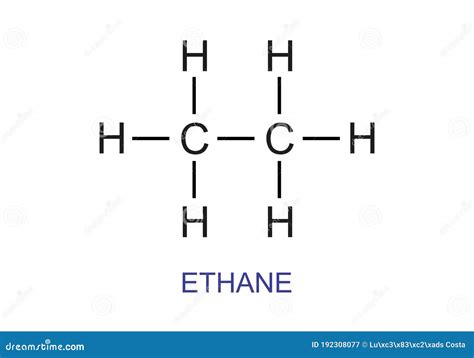 Ethane structural formula stock illustration. Illustration of chemistry ...