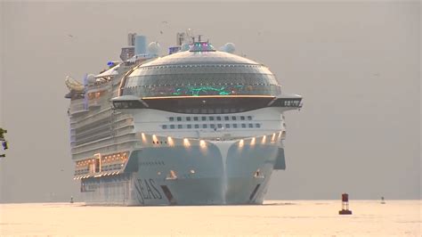 Icon of the Seas, world’s largest cruise ship, docks at PortMiami ...