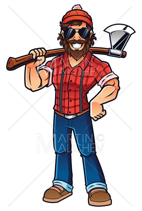 Lumberjack on White Vector Illustration. leñador leñador - Etsy México