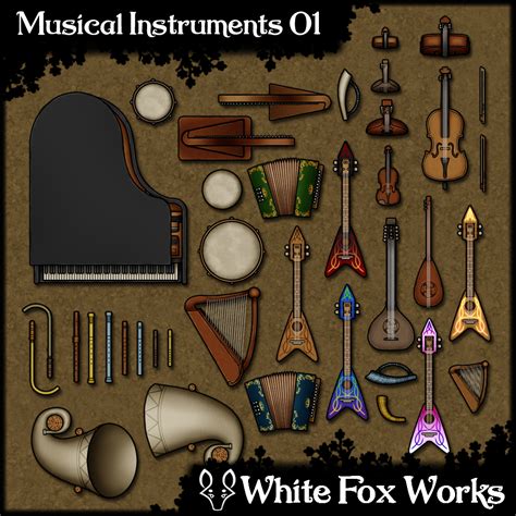 Musical Instruments 01 - CartographyAssets