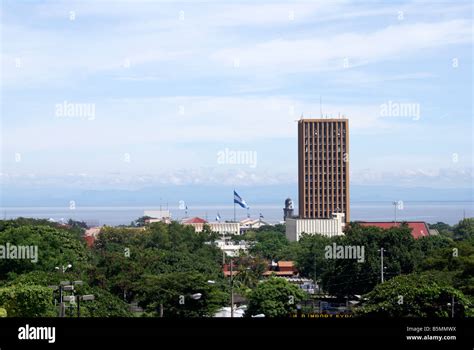 View of downtown Managua with Lake Managua in the background, Managua ...