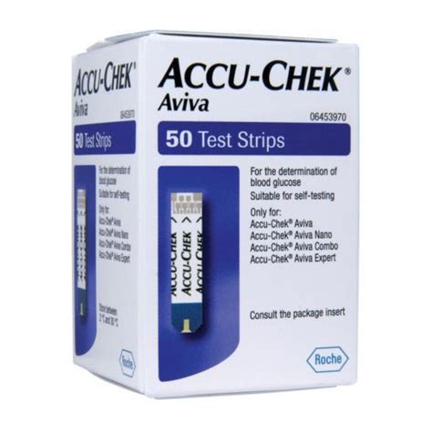 Accu Chek Aviva Test strips 50ct For Aviva Plus Glucose meter ...