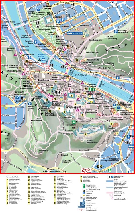 Salzburg city center map - Ontheworldmap.com