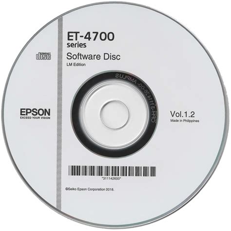 Epson ET-4700 Series Driver & Software CD-ROM : Seiko Epson Corporation ...