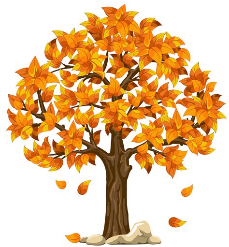 Autumn Tree Clip art - Transparent Fall Orange PNG Clipart Picture png ...