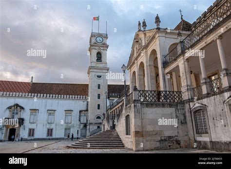 The Clock Tower in the Campus of the University of Coimbra. Coimbra ...