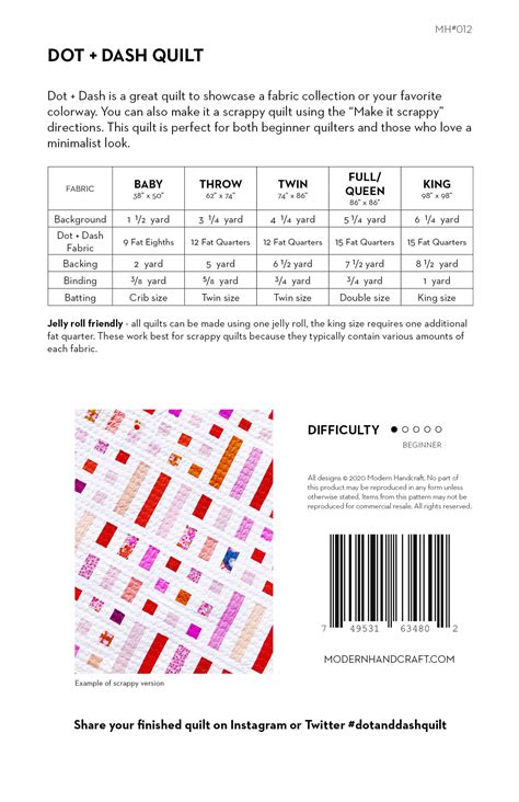 Dot + Dash Quilt PDF Pattern – modernhandcraft