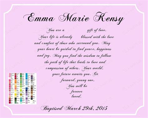 Christening Gift for Baby Girl. Christening Baby Boy Gift Poem 8 x 10 ...