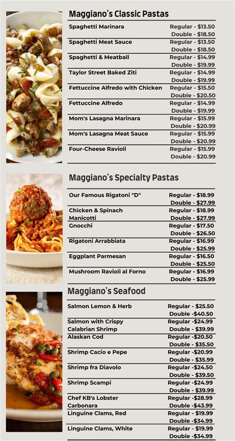 Maggiano's Menu - Updated Prices 2023