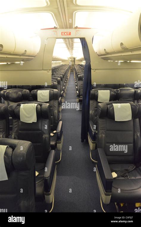 Boeing 737 interior in a British Airways configuration Stock Photo - Alamy