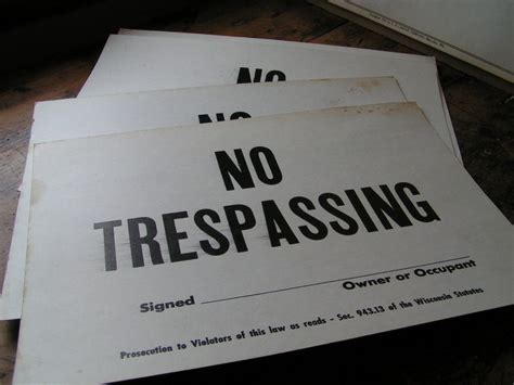 Vintage Unused No Trespassing Sign Great Halloween Decor | Etsy