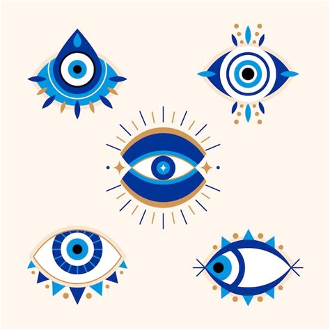 Free Vector | Evil eye symbol set