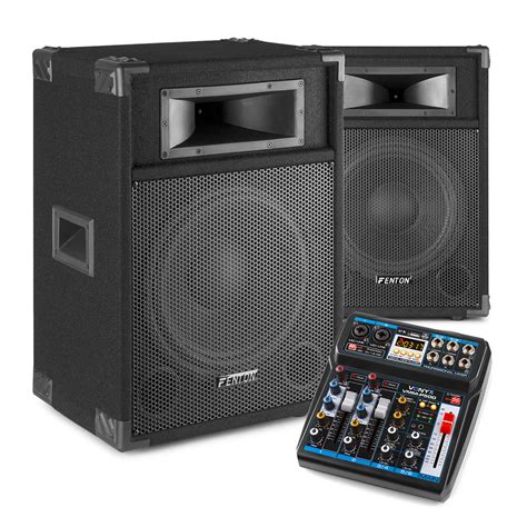 PA System for Guitar & Vocals - 12" Active Speakers & PA Mixer