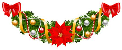 Christmas Garland Png Free Christmas Poinsettia Deco Png Clip Art ...