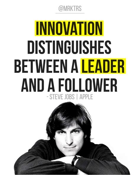 Steve Jobs innovation quote - MRKTRS