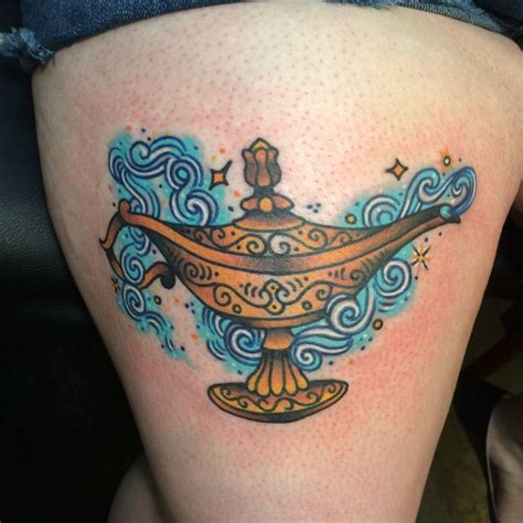 aladdin magic lamp tattoo | Disney tattoos, Tattoos for women, Trendy ...