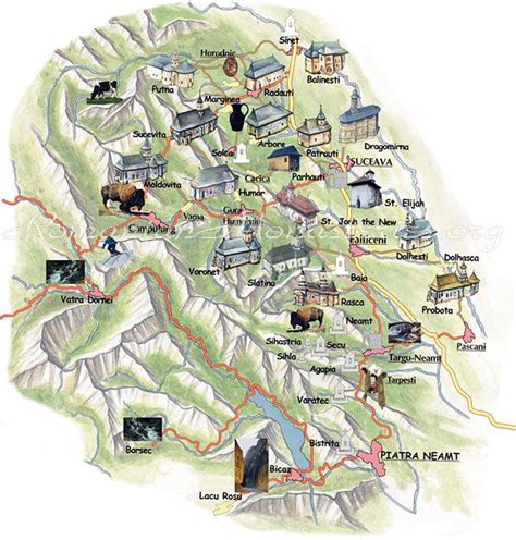 Bucovina Monasteries Map | Illustrated map, Romania, Romania tours