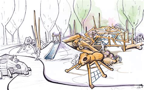 Conceptual Playground Design Sketches | Earthscape Play | Playground ...