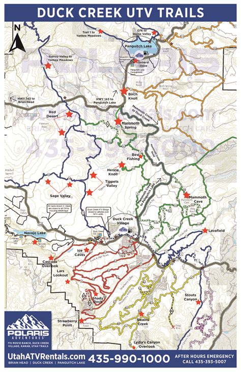 Duck Creek Trail Map | Utah UTV/ATV Rental