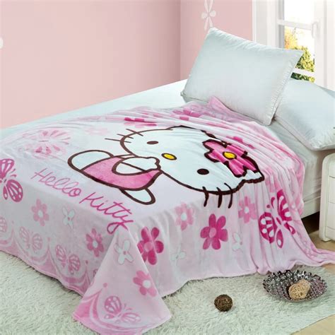 Soft Hello Kitty Blanket Cartoon Blankets for Adult/kids Fleece Blanket ...