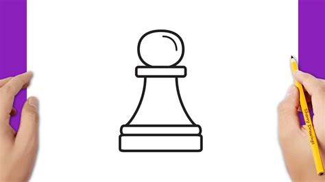 How to draw a chess pawn - YouTube