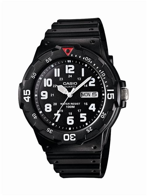 Casio Three Hand Analog 100M Water Resistant Black Watch