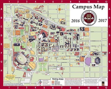 Campus Map | Fsu Online Visitor's Guide - Florida State University Map ...