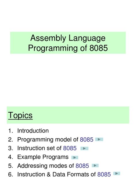 Instruction Set 8085 | Assembly Language | Instruction Set