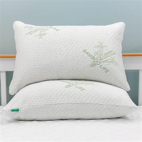 Bamboo Life Lot de 2 oreillers en bambou super doux pour dormir – Pour ...