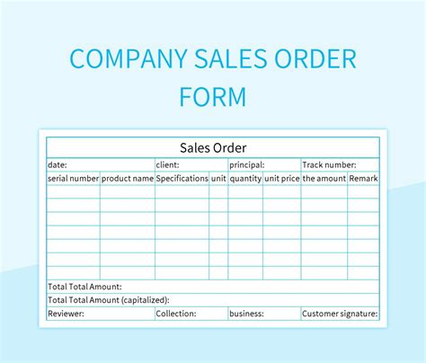 Free Sales Order Form Templates For Google Sheets And Microsoft Excel ...