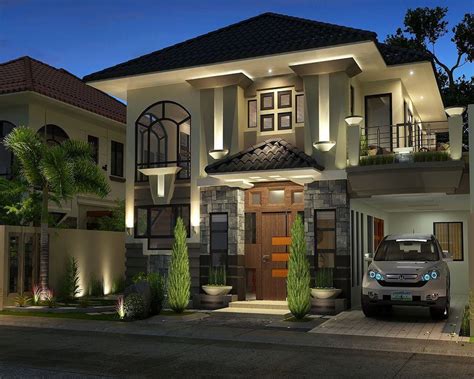 Exterior House Design With Interiors In Art Deco Style - Myhomemyzone.com