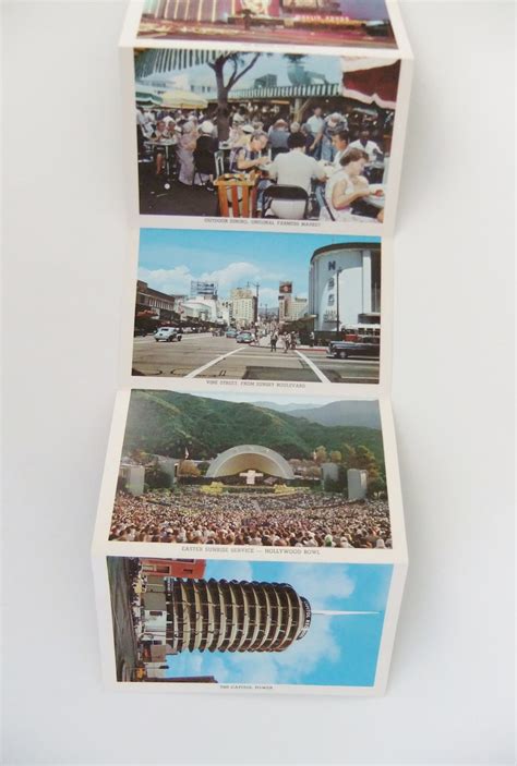 Vintage Hollywood California Postcard 12 Picture Fold Out - Etsy