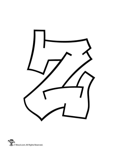 Graffiti Capital Letter Z | Woo! Jr. Kids Activities : Children's ...