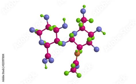 "Molecular structure of hyaluronic acid, 3D rendering" Stock photo and ...