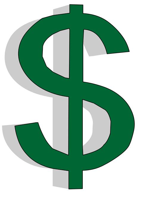 Clipart - Dollar symbol in 3D