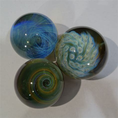 36-40 MM Hand Made Glass Marbles Vortex Implosion Chaos Lamp work Art ...