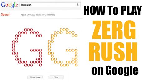 GOOGLE'S HIDDEN GAME FEATURE [EASTER EGG] | HOW TO PLAY ZERG RUSH ON ...