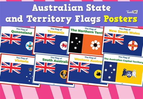 Australian State and Territory Flags - Posters :: Teacher Resources and ...