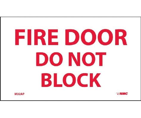 FIRE DOOR DO NOT BLOCK SIGN - Mutual Screw & Supply