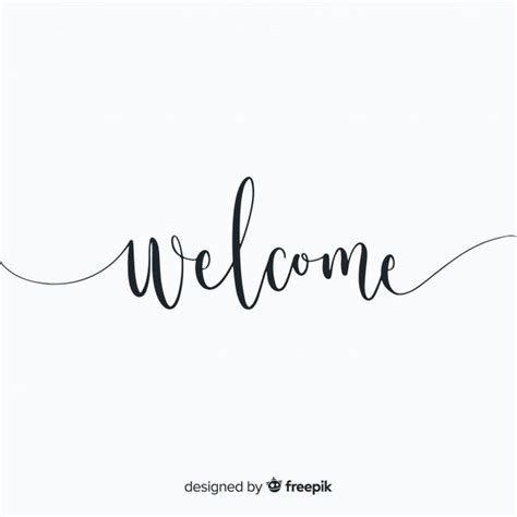 Premium Vector | Modern hand drawn welcome composition | Laminas para ...