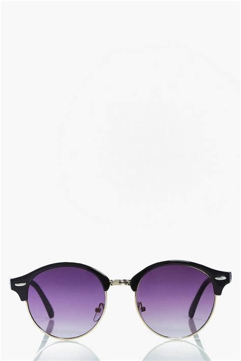 Diana Half Frame Round Wayfarer Fashion Glasses | Boohoo