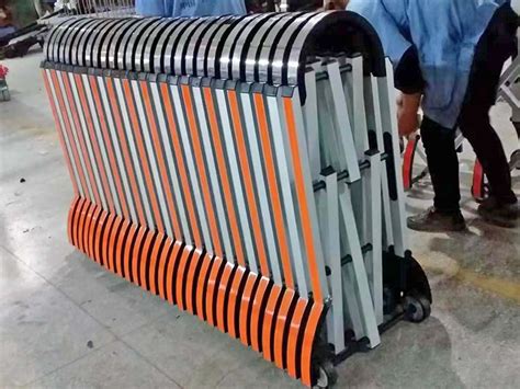 The highly portable and retractable sliding crowd control barricades