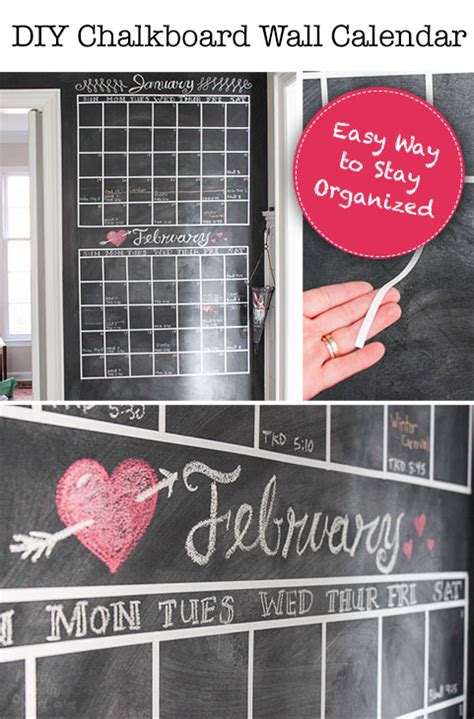 DIY Chalkboard Wall Calendar - Pretty Handy Girl