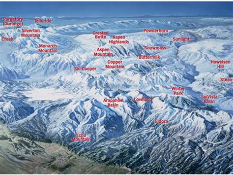 Colorado Ski Area Map |Ski Resorts Map | ColoradoInfo | Colorado Info