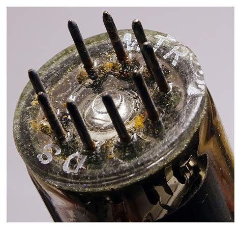 EBF80 (6N8) Double Diode-Pentode. A vacuum radio tube, manufacturer ...