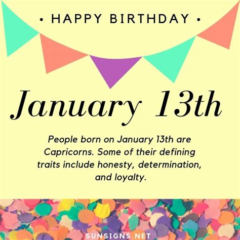 January 13 Zodiac Is Capricorn, Birthdays And Horoscope - SunSigns.Net