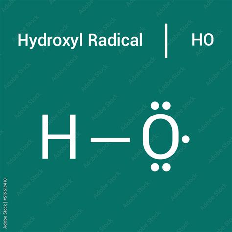 chemical structure of Hydroxyl radical (HO) Stock Vector | Adobe Stock