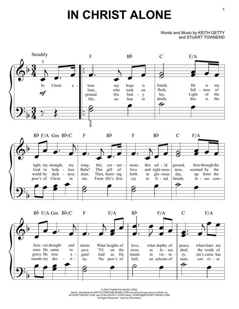 In christ alone piano sheet music free - sapjereading