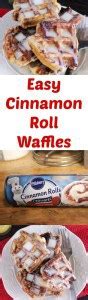 Easy Cinnamon Roll Waffles